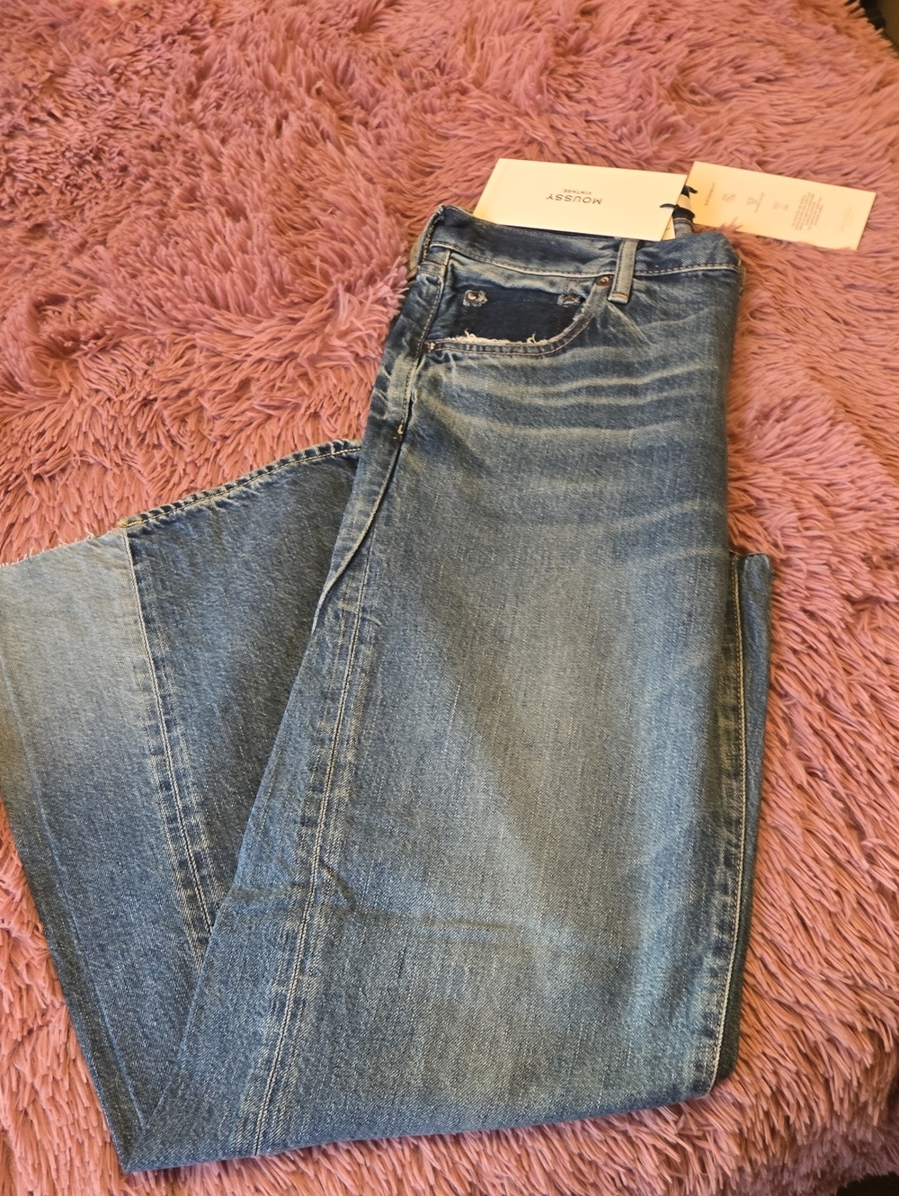 Moussy Blue Flare Wide-Leg Jeans NWT 27 $415